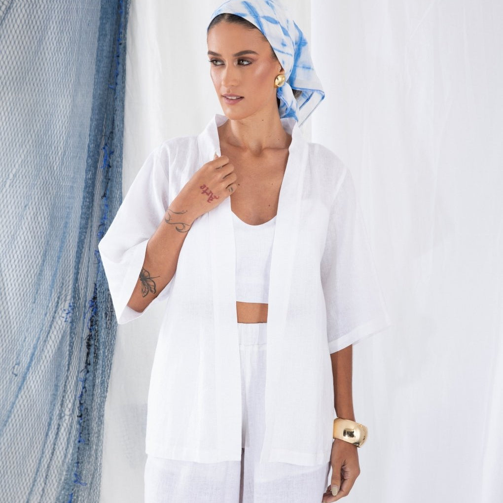 Kimono em Linho BRISA - Villa Dharma Rouparia Consciente