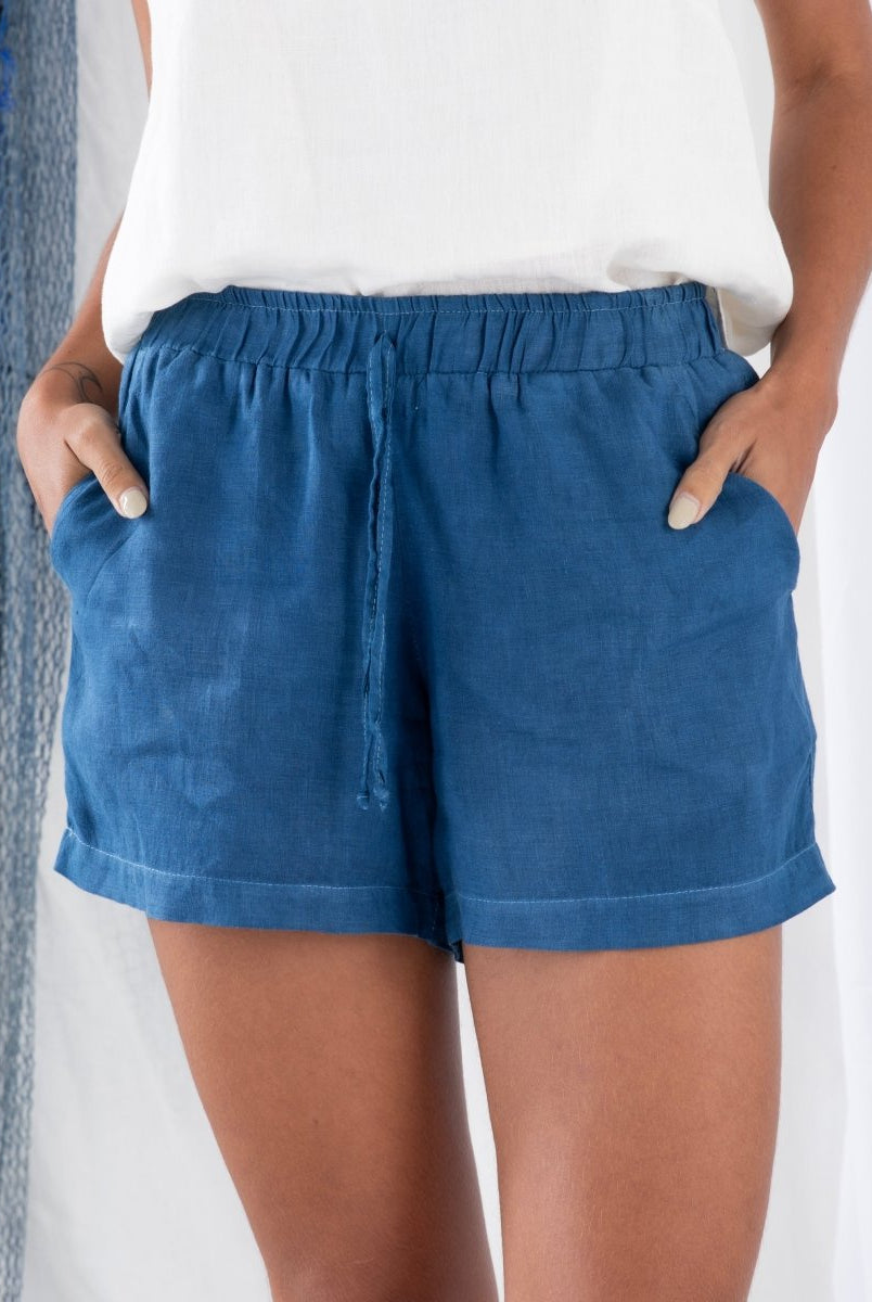 Shorts em Linho BEIRA MAR - Villa Dharma Rouparia Consciente