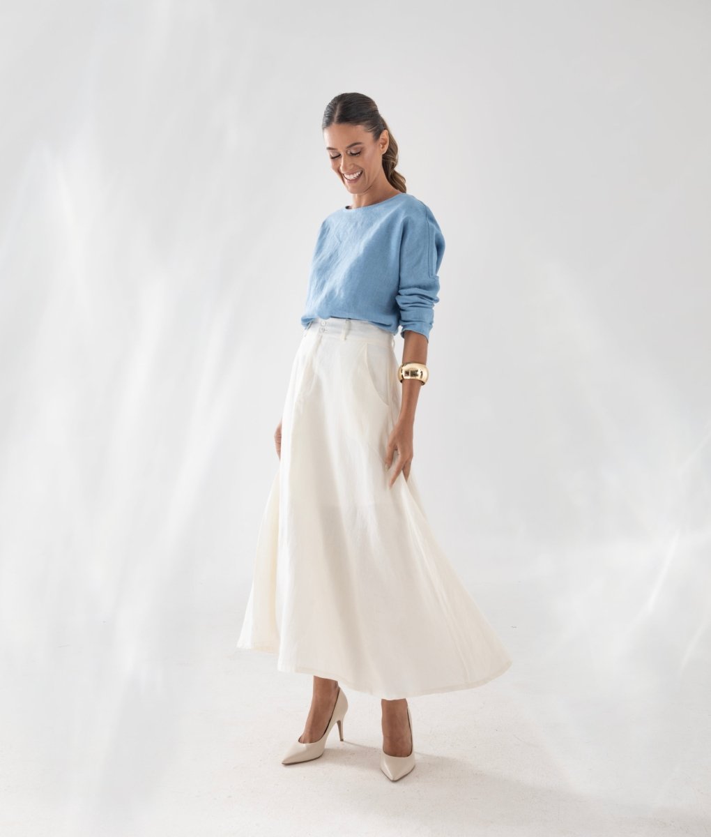 Blusa Manga Longa em Linho LITORAL - Villa Dharma Rouparia Consciente
