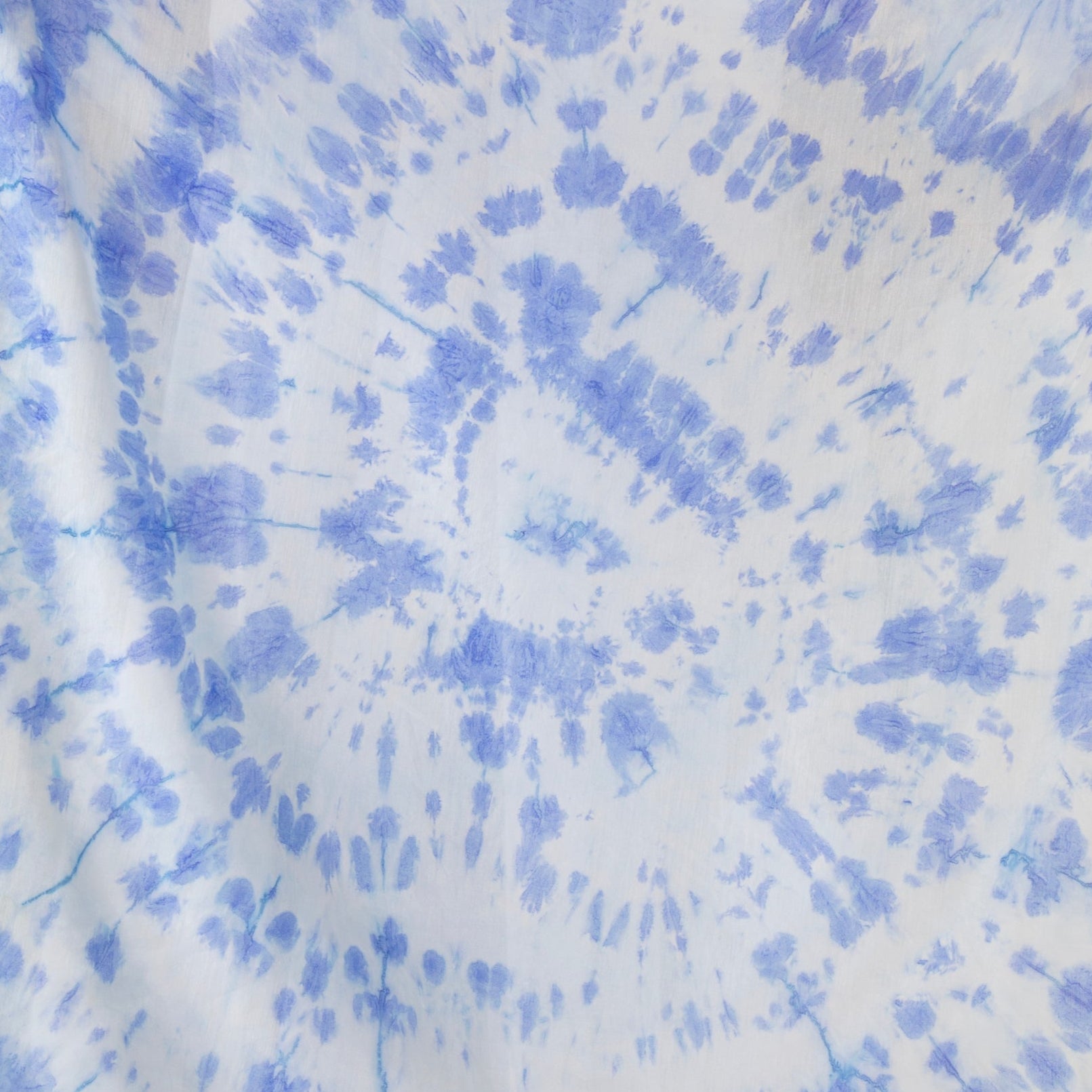 Hand painted silk pareo scarf ATLÂNTICO
