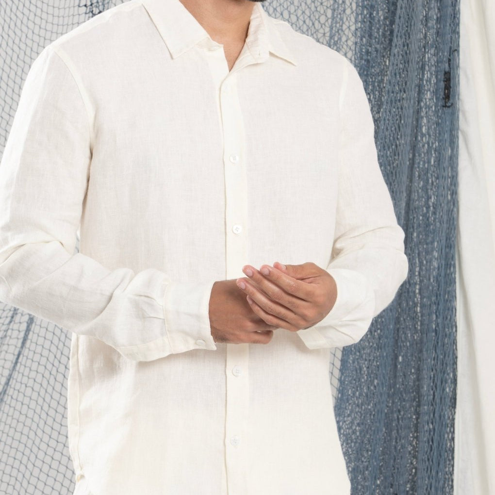Camisa Manga Longa em Linho RESPONSABILIZAR - Villa Dharma Rouparia Consciente
