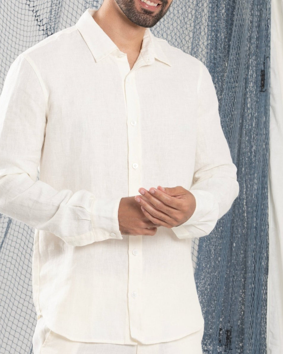 Camisa Manga Longa em Linho RESPONSABILIZAR - Villa Dharma Rouparia Consciente