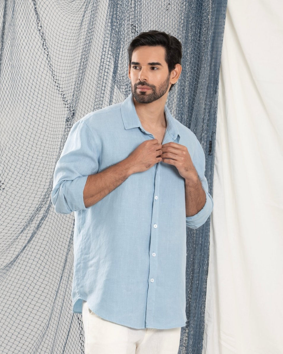 Camisa Manga Longa em Linho RESPONSABILIZAR - Villa Dharma Rouparia Consciente
