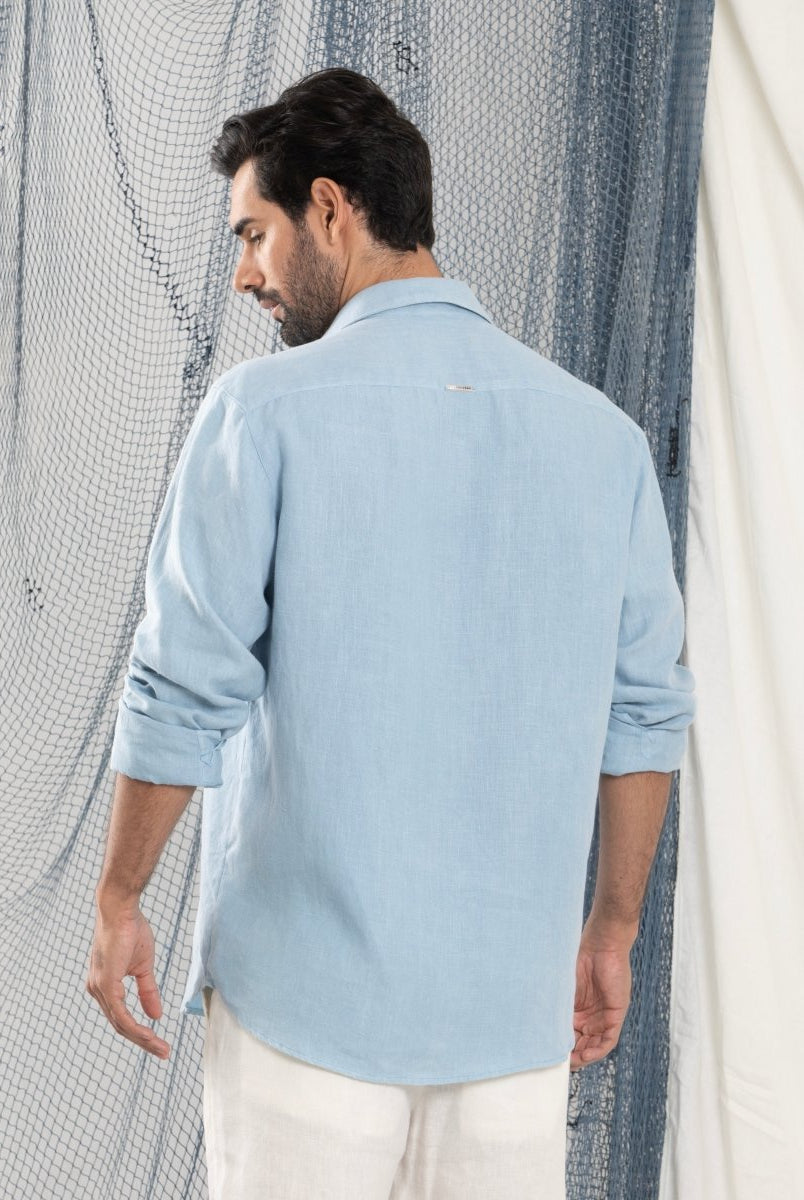 Camisa Manga Longa em Linho RESPONSABILIZAR - Villa Dharma Rouparia Consciente