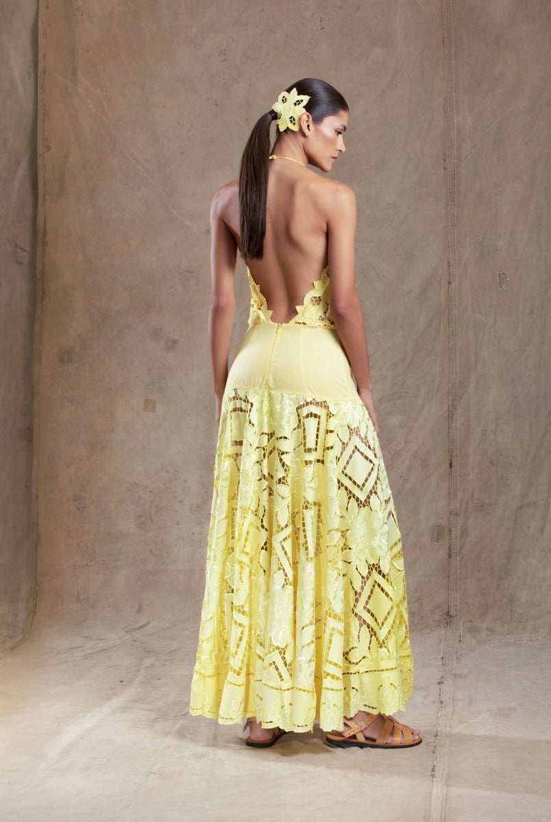Vestido Richelieu Degagê ENCANTARIAS - Villa Dharma Rouparia Consciente
