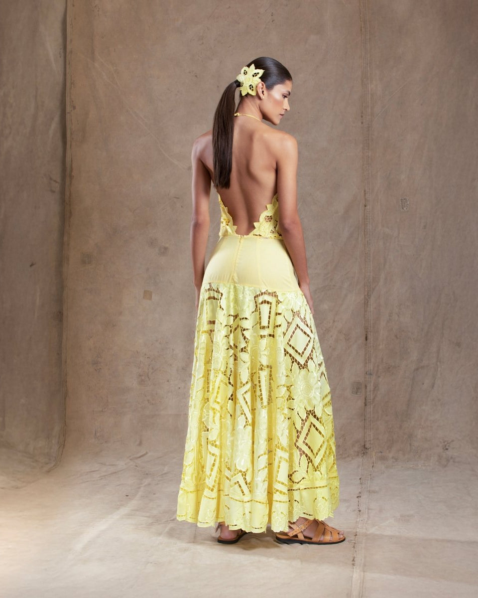 Vestido Richelieu Degagê ENCANTARIAS - Villa Dharma Rouparia Consciente