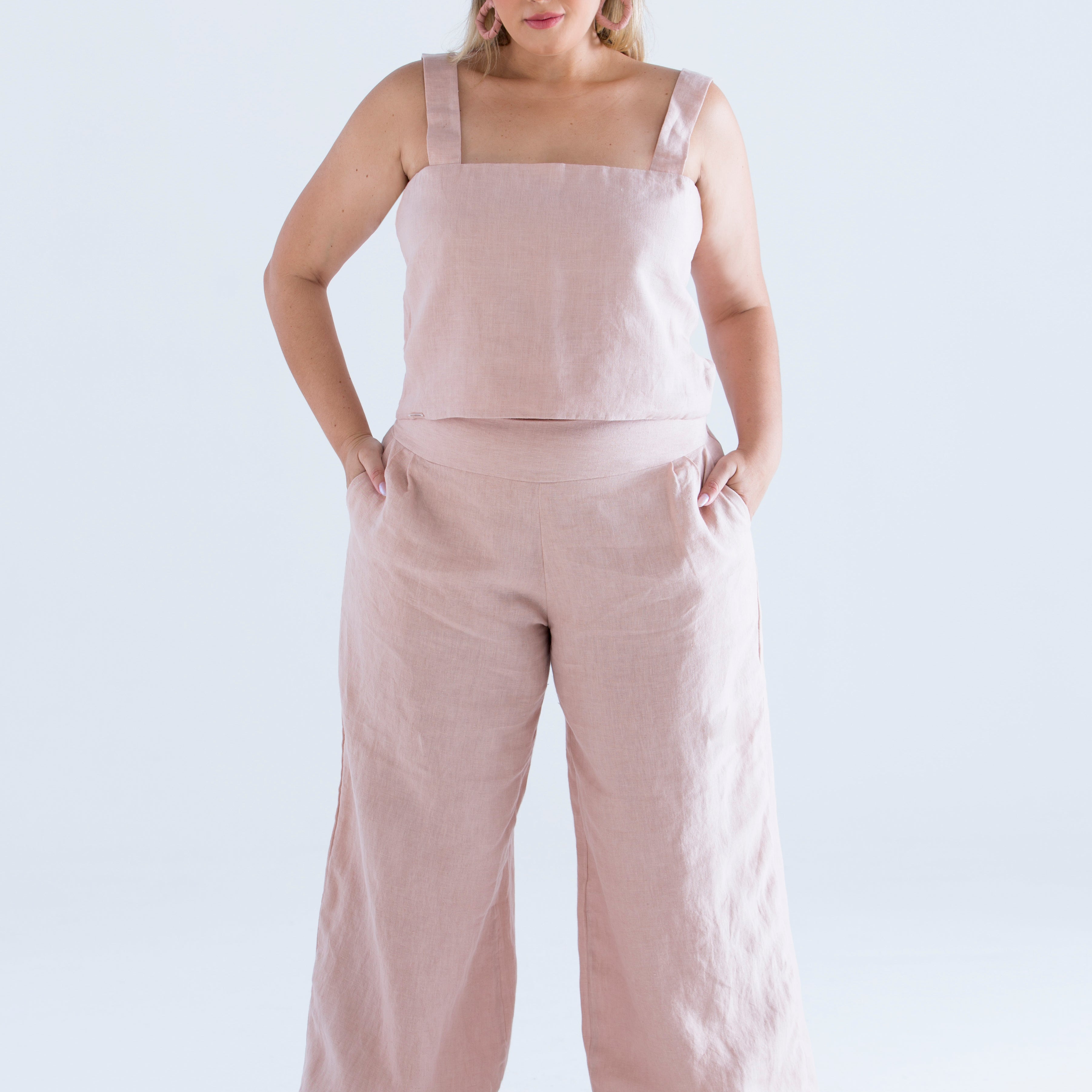 blusa-decote-quadrado-e-calca-feminina-em-linho-sustentavel-atemporal-rosa