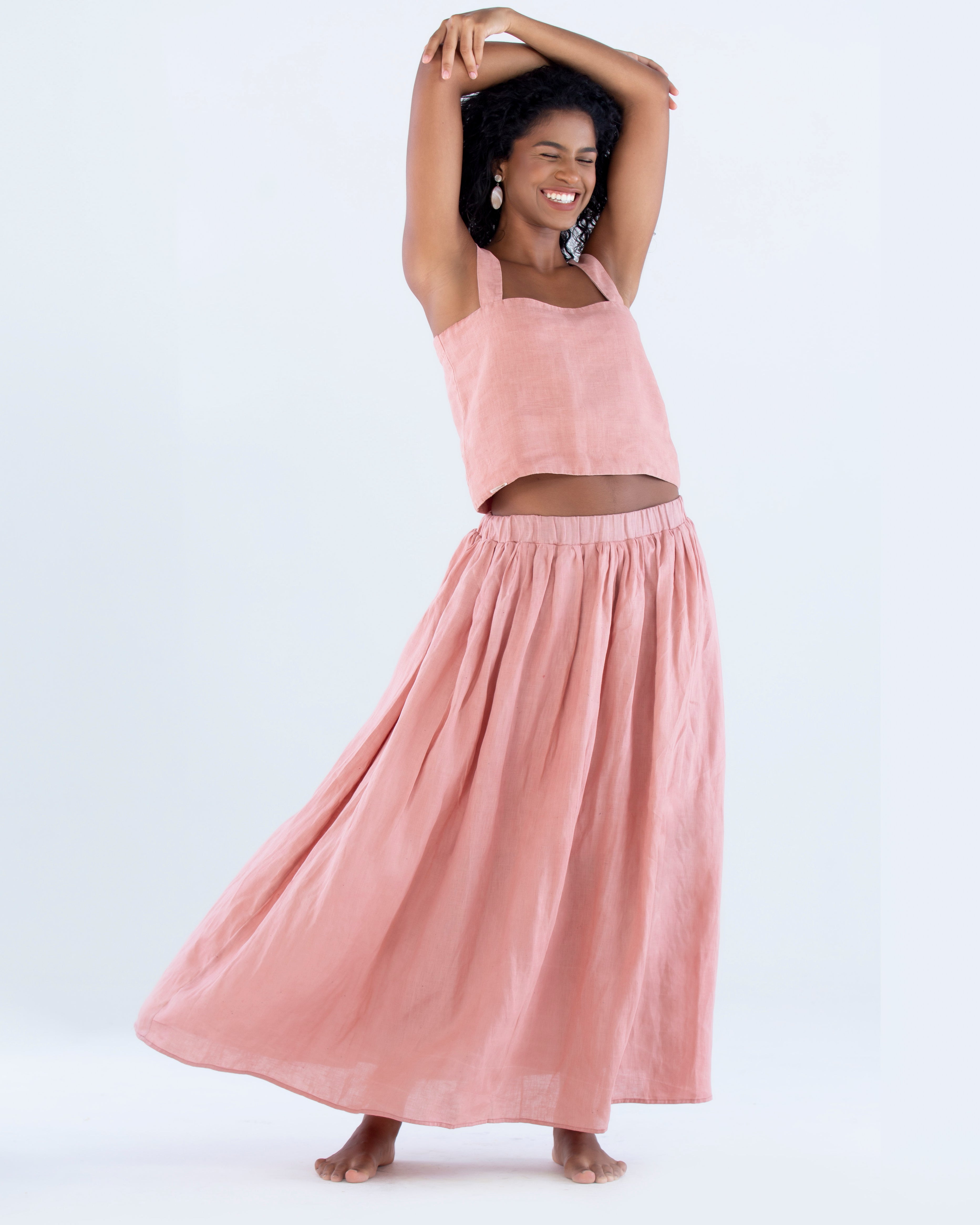 blusa-decote-quadrado-e-saia-longa-feminina-em-linho-sustentavel-atemporal-rosa