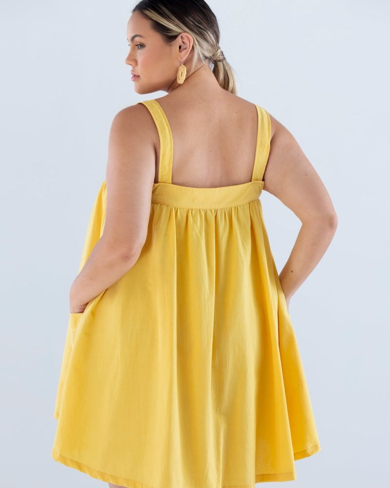 Vestido Bata com Bolsos em Tricoline COLORIR - Villa Dharma Rouparia Consciente