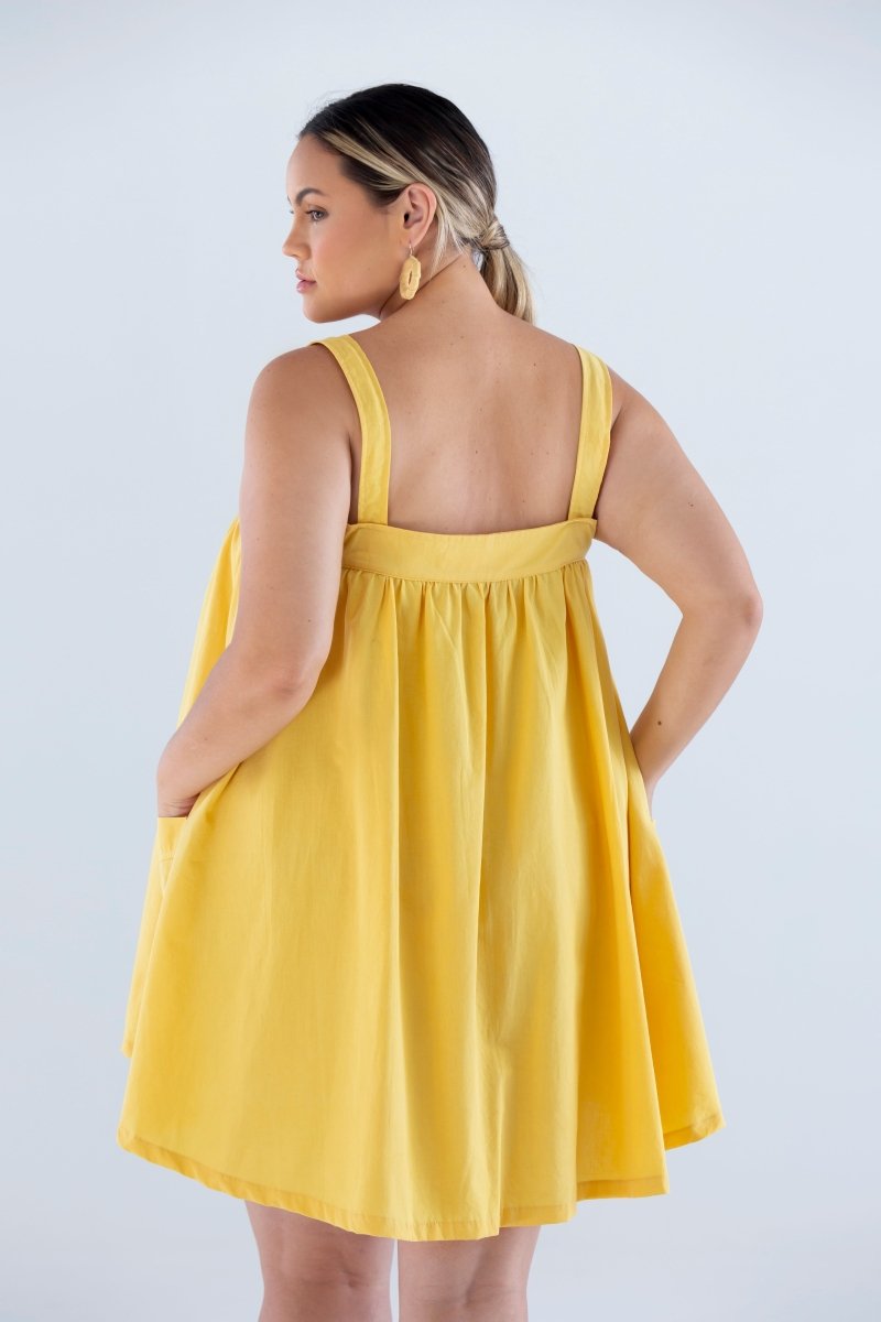 Vestido Bata com Bolsos em Tricoline COLORIR - Villa Dharma Rouparia Consciente