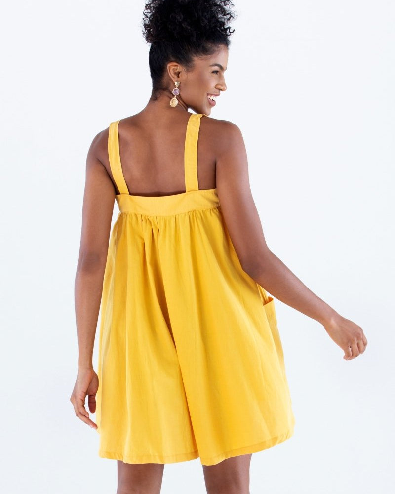 Vestido Bata com Bolsos em Tricoline COLORIR - Villa Dharma Rouparia Consciente