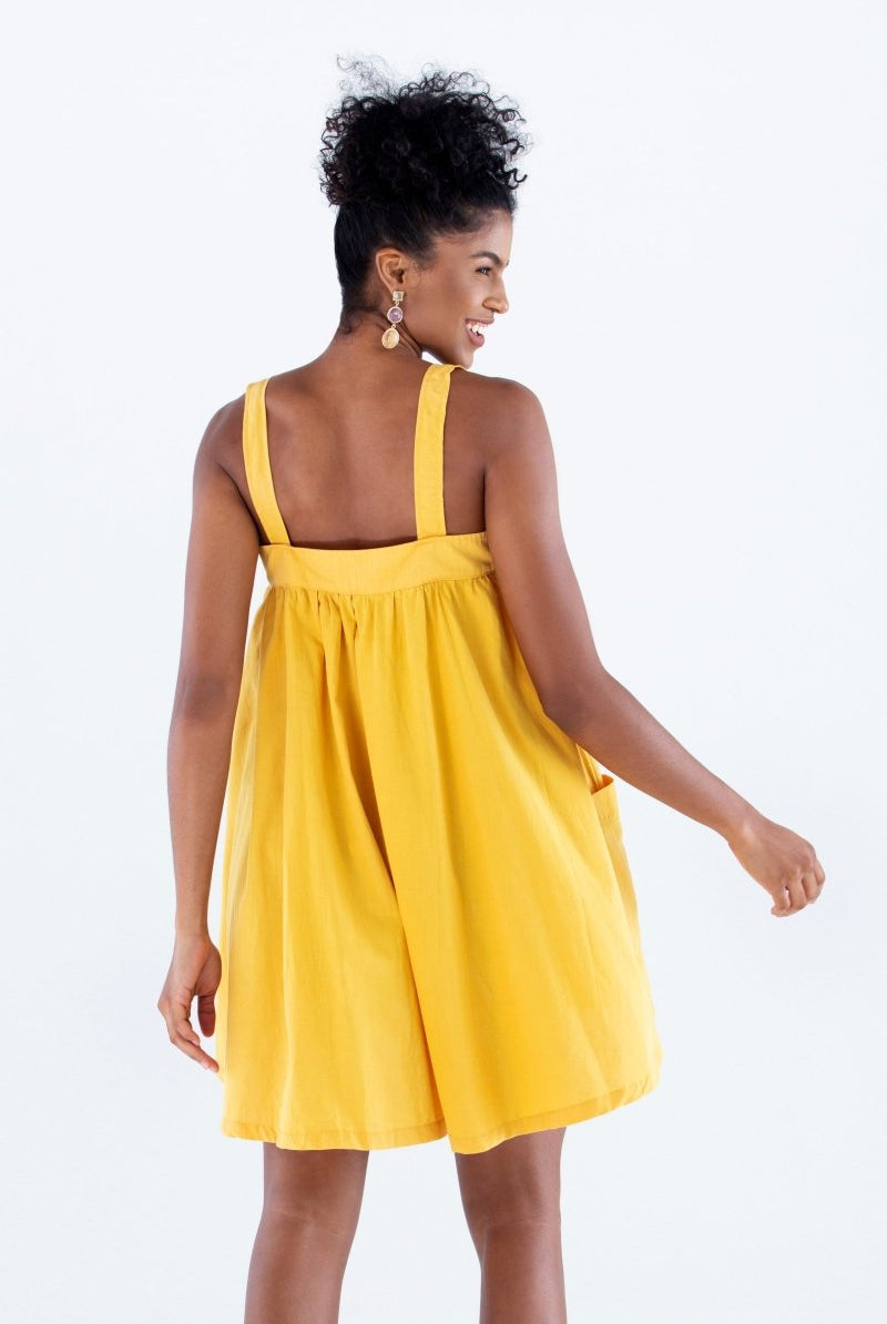 Vestido Bata com Bolsos em Tricoline COLORIR - Villa Dharma Rouparia Consciente