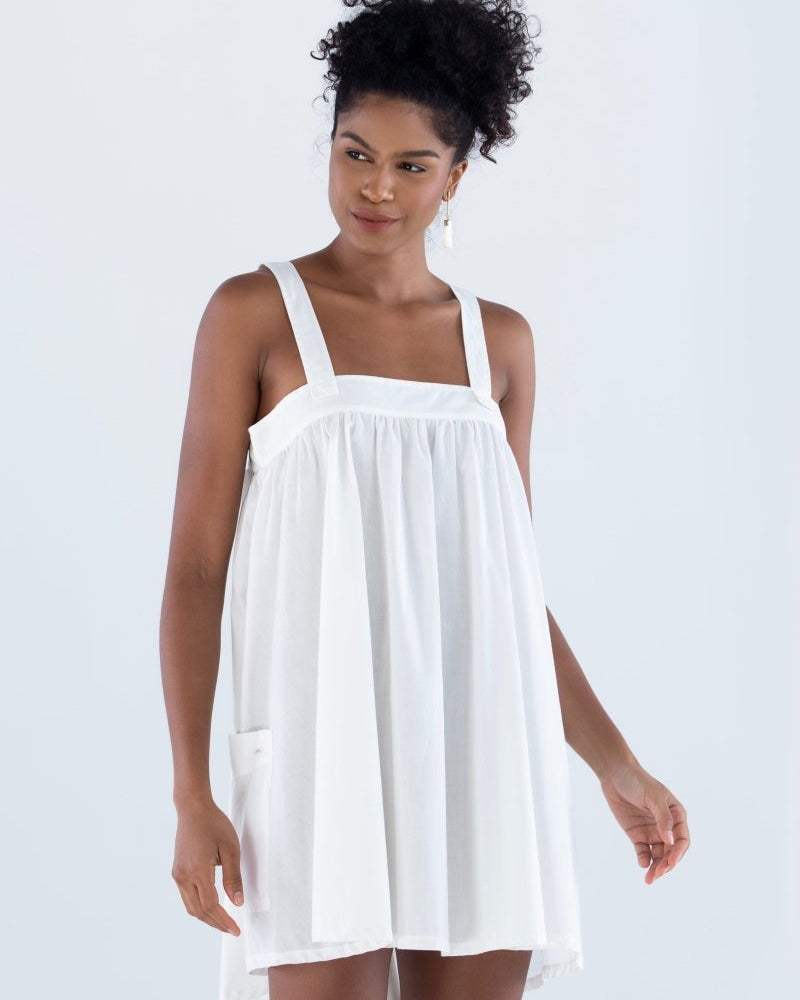 Vestido Bata com Bolsos em Tricoline COLORIR - Villa Dharma Rouparia Consciente