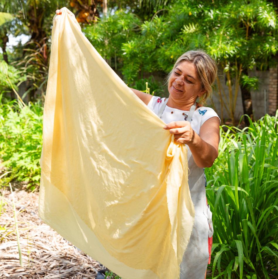Tingimento Natural em Algodão Orgânico ou Linho Puro - Villa Dharma Rouparia Consciente