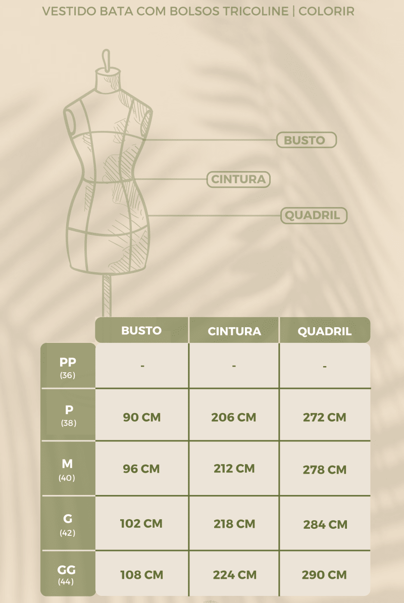 Vestido Bata com Bolsos em Tricoline COLORIR - Villa Dharma Rouparia Consciente