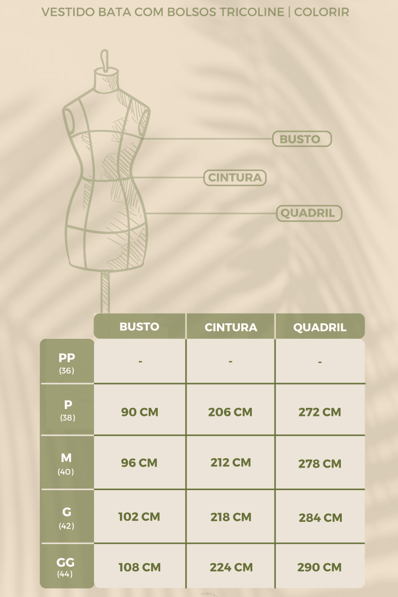 Vestido Bata com Bolsos em Tricoline COLORIR - Villa Dharma Rouparia Consciente