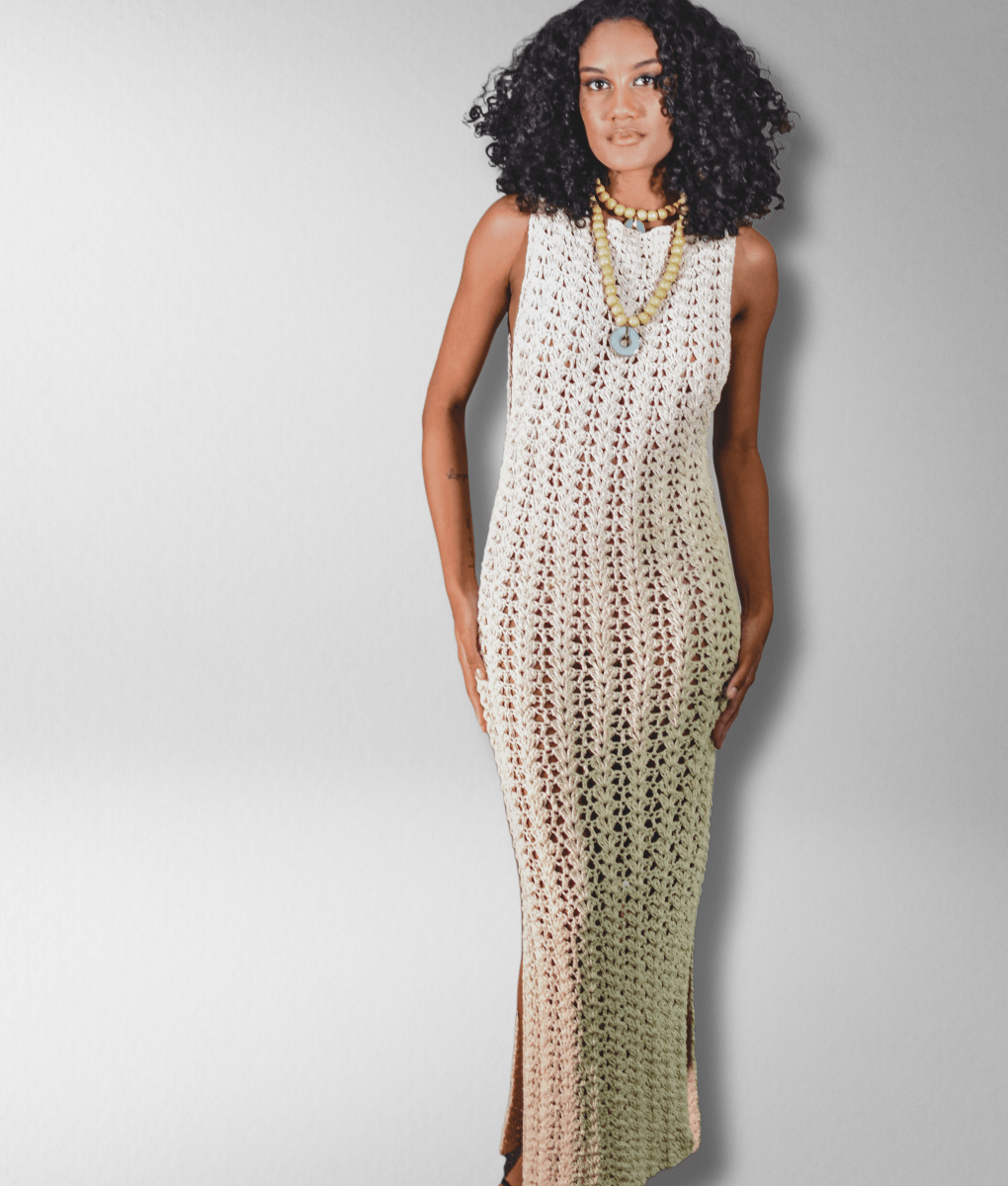 Vestido em crochê ARROXADA - Villa Dharma Rouparia Consciente