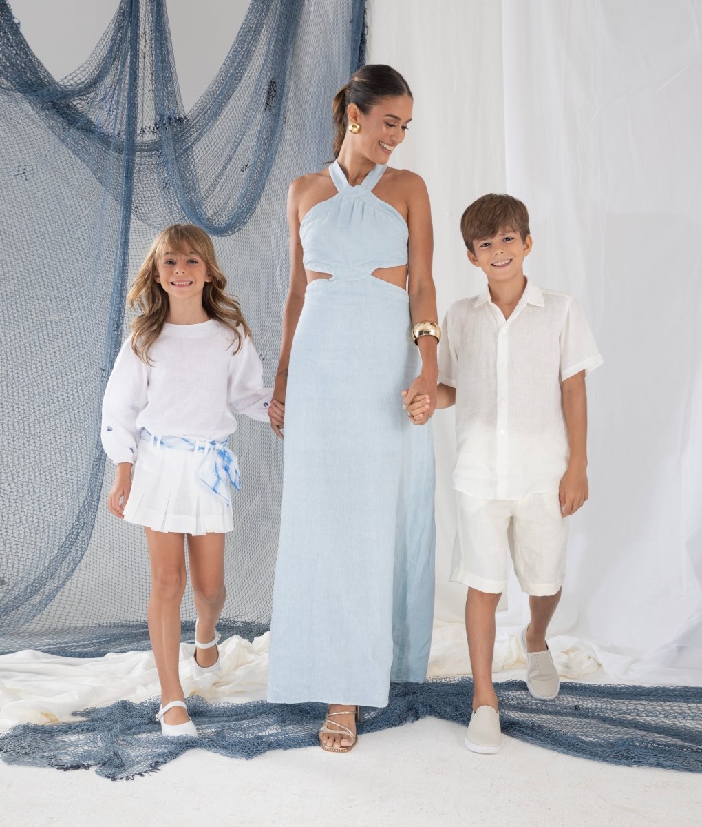 Vestido Cut Out em Linho AMAR - Villa Dharma Rouparia Consciente
