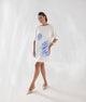 Maxi Vestido em Algodão Orgânico Pintado à Mão OCEANO - Villa Dharma Rouparia Consciente