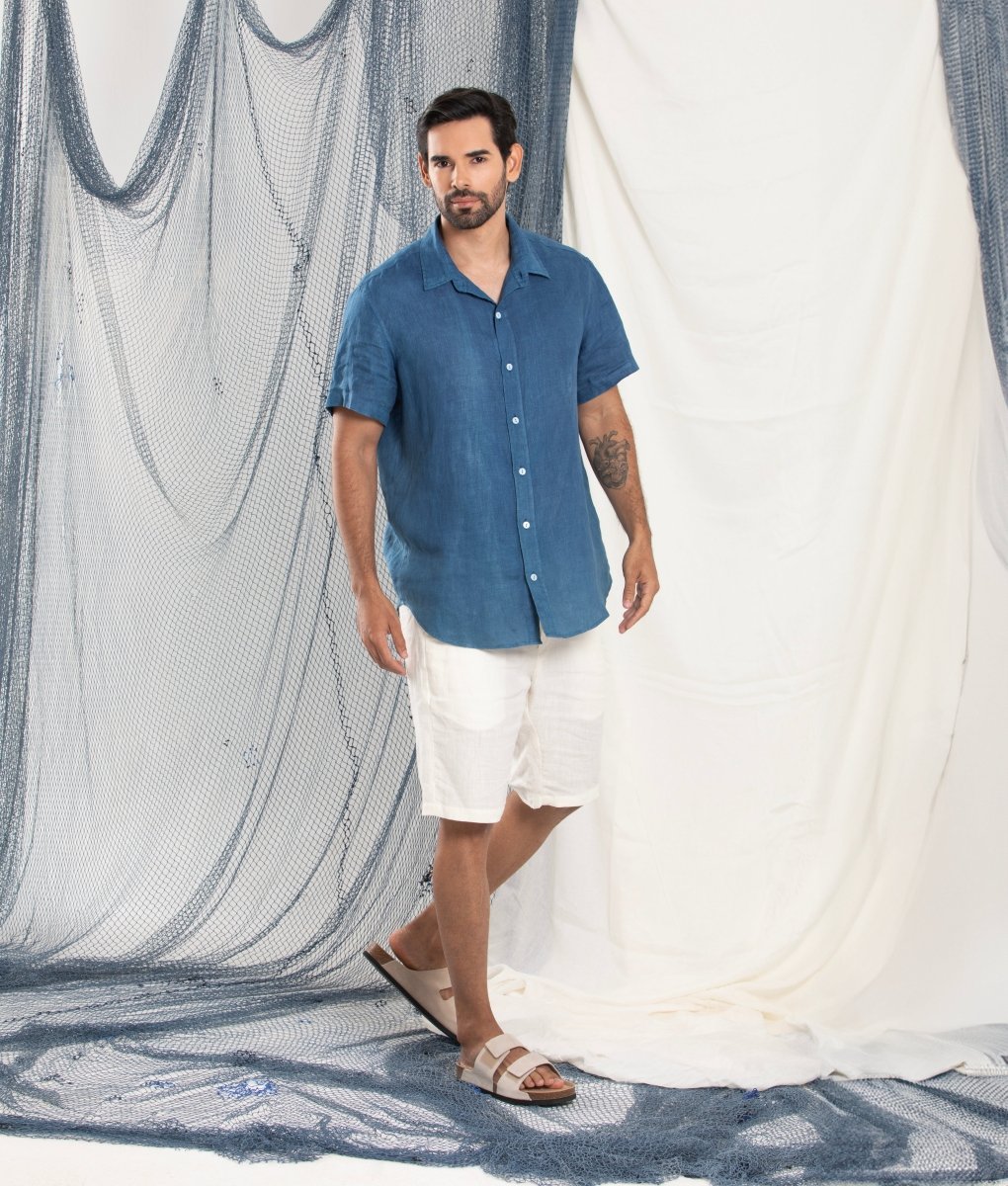 Bermuda Alfaiataria Masculino ONDAS - Villa Dharma Rouparia Consciente