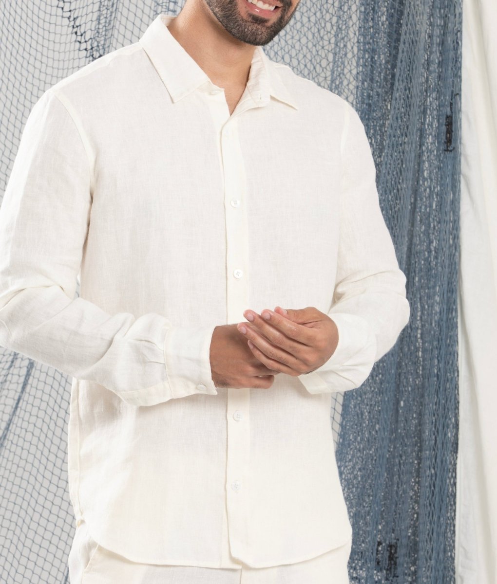 Camisa Manga Longa em Linho RESPONSABILIZAR - Villa Dharma Rouparia Consciente