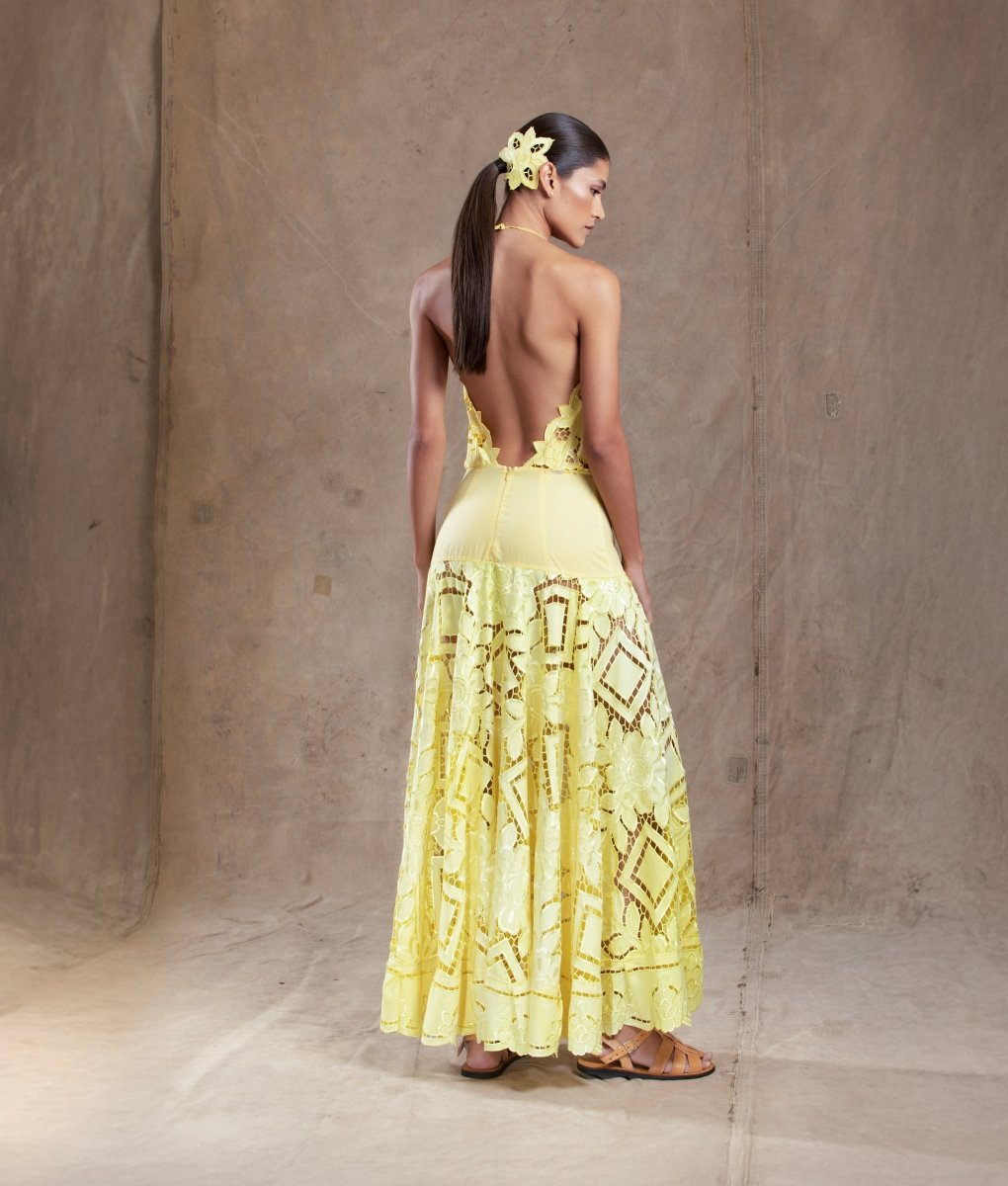 Vestido Richelieu Degagê ENCANTARIAS - Villa Dharma Rouparia Consciente