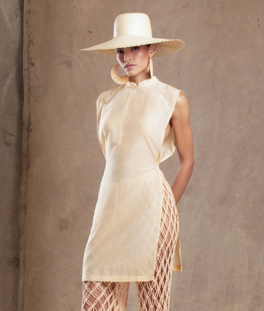 Túnica Gola Padre em Cotton Silk REFÚGIO - Villa Dharma Rouparia Consciente