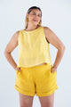 Shorts Alfaiataria em Linho OUVIR
