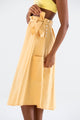 Saia Midi com Faixa em Tricoline MOVER
