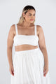 Structured Cropped Top with Elastex in Tricoline REVALUE