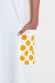 Sleeveless Dress in Organic Cotton Mesh Mangará Dots