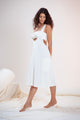 Sleeveless Dress in Organic Cotton Mesh Mangará Dots